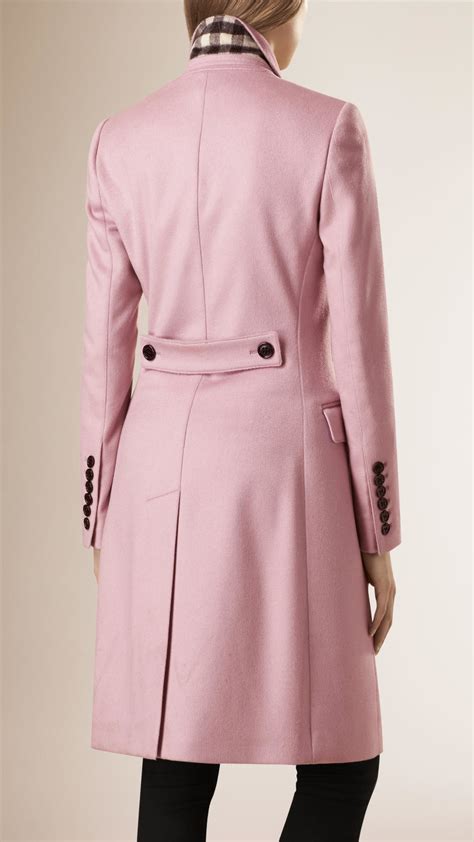 burberry pink rosewood coat|Burberry cashmere cape coat.